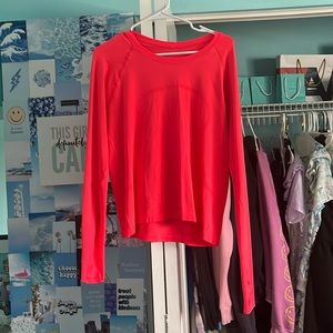 neon red lululemon swiftly tech